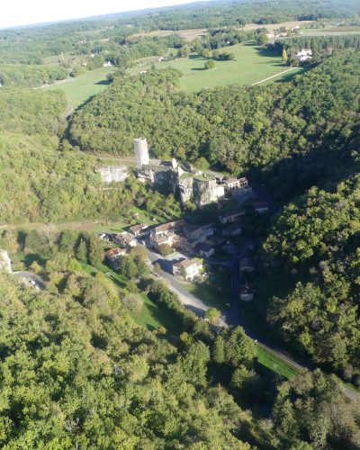 Vue aérienne de Gavaudun