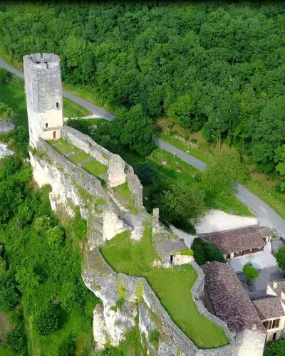 Vue aérienne de Gavaudun